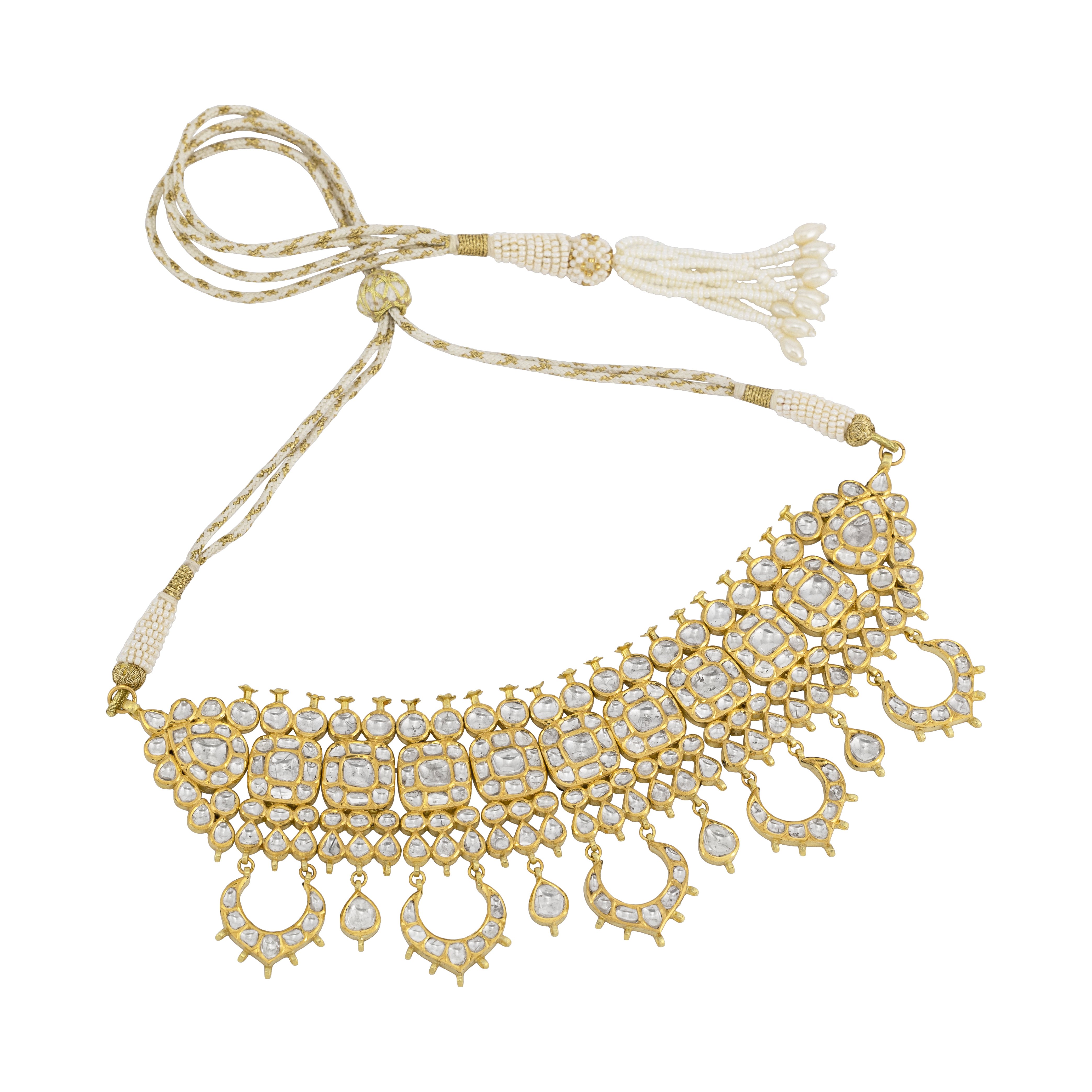 Chandbali Polki Choker and Teardrop Accents and Pearls